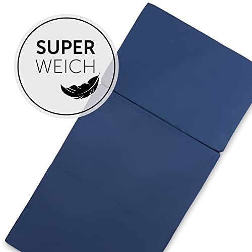 Hauck Reisebettmatratze Sleeper, 120x60 cm, 5 cm dick, Faltmatratze für Baby und Kinder Bett, Kompakt Klappbar, inklusive Tragetasche, Navy Blau - obrazek 4