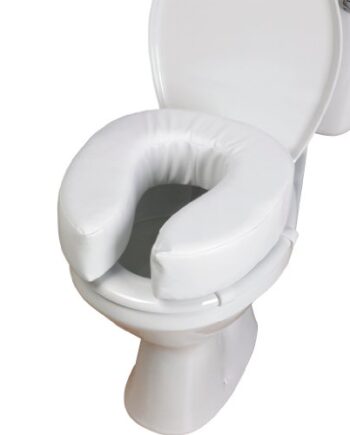 Homecraft Padded Raised Toilet Seat 5 cm (2") (Eligible for VAT Relief in the UK) Soft Comfortable Cushioned Seat for Elderly, Disabled, Bathroom Aid Increases Height, Less Bending, Sit Easier