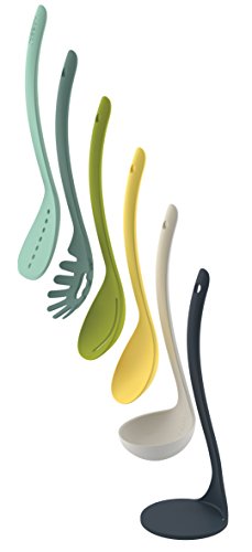 Joseph Joseph 10140 Nest Kuchenhelfer Plus Opal Küchhelfer-Set mit magnetischem Aufbewahrungsständer Nylon 11.3 x 11.3 x 33.5 cm 6 Einheiten, Opalfarben - obrazek 4