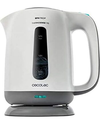 Cecotec Wasserkocher ThermoSense 170, 1,7 Liter Fassungsvermögen, BPA-frei, Abnehmbarer Kalkfilter und doppeltes Sicherheitssystem