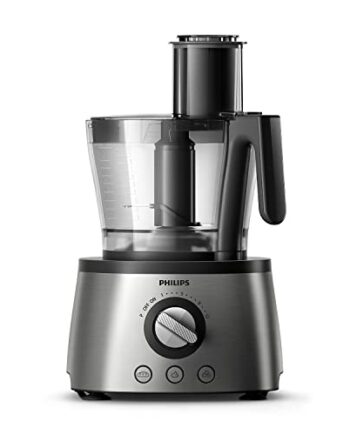 Philips Kompaktowy robot kuchenny oraz blender - 1300 W, 32+ funkcje, Pojemnik 3,4 l, Technologia PowerChop, Ostrze i tarcze ze stali szlachetnej (HR7778/00)