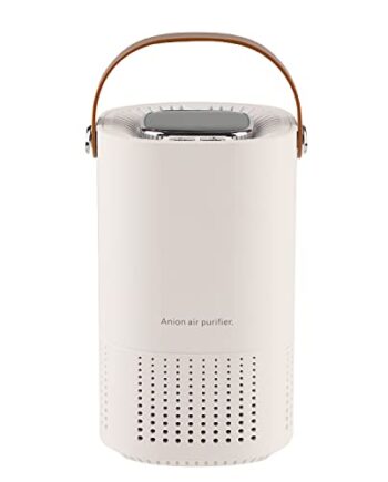 Przenośne oczyszczacze powietrza A8 | Oczyszczacz powietrza z cząsteczkami filtra Hepa H13  takimi jak dym  włosy  sierść zwierząt domowych | Filtr powietrza do domu  sypialni  kuchni  | biurowych | wyświetlacza LED 2-biegowa | wiatrowa Generator anionów-Biały [Klasa energetyczna A]