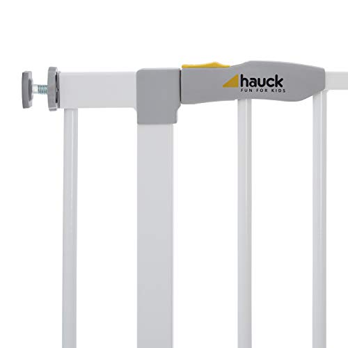 Hauck Treppenschutzgitter / Türschutzgitter Clear Step Gate, für Breiten 75 - 80 cm, Ultra Flache Schwelle, ohne Bohren, Einhändiges Öffnen, Beidseitig Schwenkbar, Metall, Weiß - obrazek 10