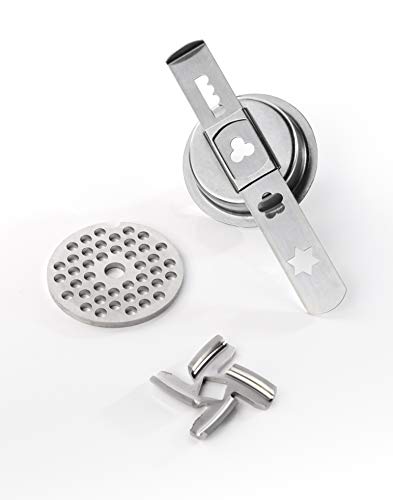 GSW 588423 Fleischwolf Aluminium Größe Nr. 8 mit Gebäckvorsatz und Stößel - obrazek 2