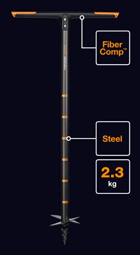 Fiskars Handerdbohrer, Für Löcher bis Ø 200 mm, Schwarz/Orange, QuikDrill, L, 1000640 - obrazek 3