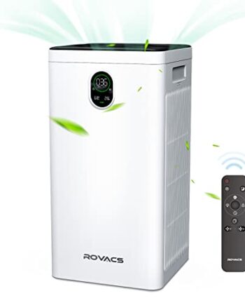 ROVACS Oczyszczacz powietrza z filtrem True HEPA H13 obszar pokrycia 38-60㎡ CADR: 520M³/H oczyszczacz powietrza oczyszcza 99 97% cząstek alergicznych pyłków dymu sierści zapachów (RV550-L)