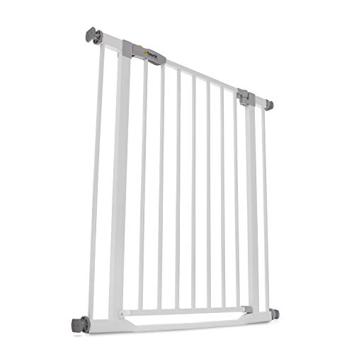 Hauck Treppenschutzgitter / Türschutzgitter Clear Step Gate, für Breiten 75 - 80 cm, Ultra Flache Schwelle, ohne Bohren, Einhändiges Öffnen, Beidseitig Schwenkbar, Metall, Weiß - obrazek 14