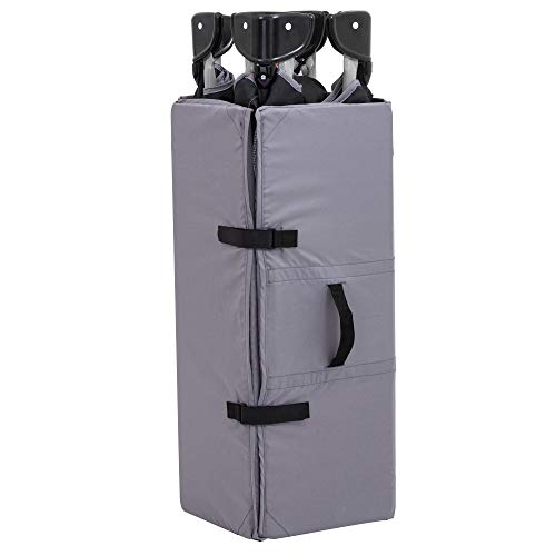 Graco Kompaktowe łóżeczko podróżne (około od narodzin do 3 lat) z podpisanym zapięciem na przycisk Graco, zawiera torbę do przenoszenia, czarne/szare - obrazek 2