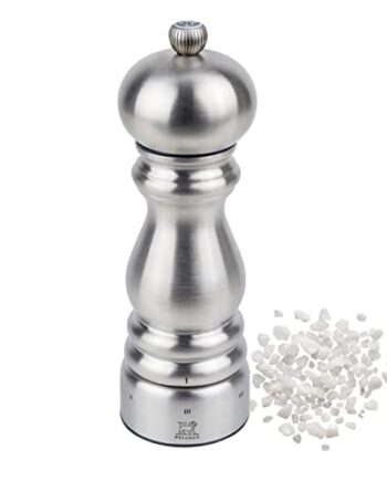 Peugeot Salzmühle Paris u‘Select Chef 18 cm I Hochwertige Salzmühle manuell aus robustem Edelstahl I Patentierte Einstellung des Mahlgrades I Küchenzubehör I Hergestellt in Frankreich