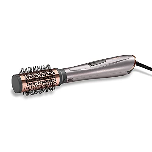 BaByliss Air Style 1000 Warmluftbürste mit Ionen-Technologie, 4 Aufsätze zum Trocknen, Stylen und Locken, AS136E, 1 Stück (1er Pack), Silber-Roségold - obrazek 11