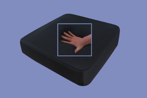 Supply24 Gel/Gelschaum Sitzkissen Anti Dekubitus Sitzpolster 40 x 40 x 10 cm Schwarz Memory Schaum für Rollstuhl Stuhl Auto LKW Bürostuhl Chefsessel Kissen Stützkissen Rücken und Gesäß (RG 60 weich) - obrazek 3