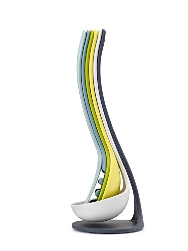 Joseph Joseph 10140 Nest Kuchenhelfer Plus Opal Küchhelfer-Set mit magnetischem Aufbewahrungsständer Nylon 11.3 x 11.3 x 33.5 cm 6 Einheiten, Opalfarben - obrazek 6