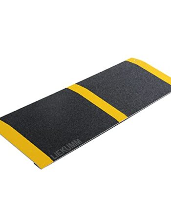 LIEKUMM Rampa progowa 30 x 80 cm, obciążenie do 300 kg, rampa dla wózków inwalidzkich z aluminium, przenośna, antypoślizgowa powierzchnia, nadaje się do drzwi, przejść, bram garażowych