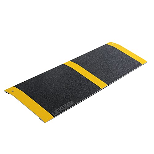 LIEKUMM Rampa progowa 30 x 80 cm, obciążenie do 300 kg, rampa dla wózków inwalidzkich z aluminium, przenośna, antypoślizgowa powierzchnia, nadaje się do drzwi, przejść, bram garażowych