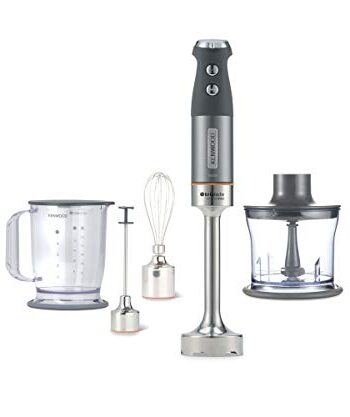Kenwood HDM804 SI blender ręczny | blender blender o mocy 1000 W | nóż 3-skrzydłowy Triblade do szybszego przyrządzania | w zestawie trzepaczka, kubek do miksowania | idealny do zup i smoothies