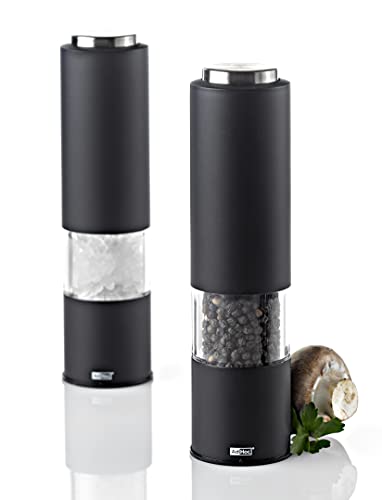 AdHoc EP22 elektrische Pfeffer- oder Salzmühle TROPICA, LED-Licht, Keramik Mahlwerk (ohne Gewürz), Schwarz - obrazek 2
