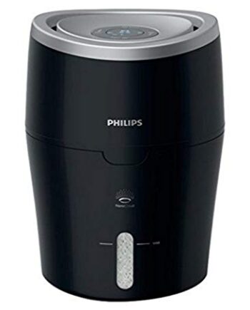 Philips HU4813 10 nawilżacz powietrza do 44 m² higieniczna technologia NanoCloud cichy tryb nocny tryb automatyczny kolor czarny