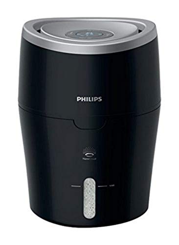Philips HU4813 10 nawilżacz powietrza do 44 m² higieniczna technologia NanoCloud cichy tryb nocny tryb automatyczny kolor czarny
