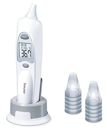 Beurer FT 58 Ohrthermometer, digitales Fieberthermometer mit Infrarot-Messtechnik für Messung im Ohr