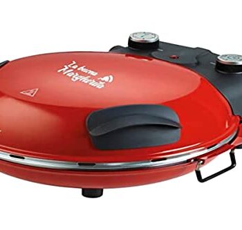 DCG MB2300 – Electric Pizza Pans. Pizzaofen mit hitzebeständiger Metallstruktur, 30 cm Durchmesser, ausgestattet mit praktischem Glas zur Überwachung des Garzustands