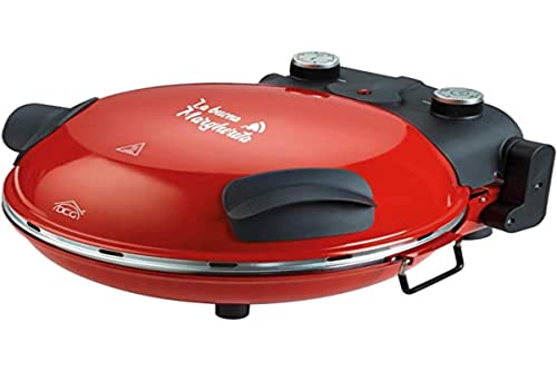 DCG MB2300 – Electric Pizza Pans. Pizzaofen mit hitzebeständiger Metallstruktur, 30 cm Durchmesser, ausgestattet mit praktischem Glas zur Überwachung des Garzustands