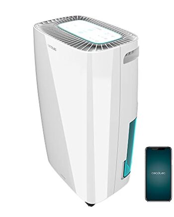 Cecotec Wydajny osuszacz BigDry 4000 Expert Connected 10L Pojemność 2 5L Sterowanie Wi-Fi Sterowanie dotykowe Wyświetlacz LED Zegar 24h 2 prędkości Wybór wilgotności