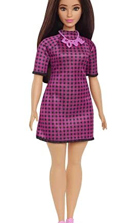 Barbie Fashionistas Lalka #188 o krągłych kształtach, z czarnymi włosa