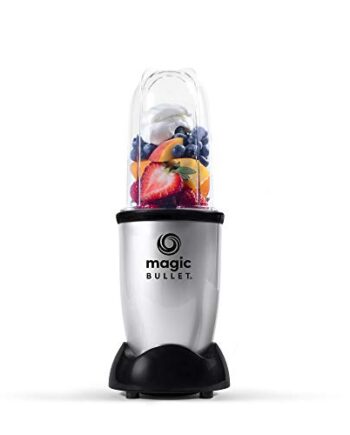 Magic Bullet Blender Kielichowy, Srebrny/Czarny, 25,5 x 14 x 26 cm