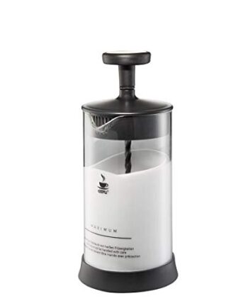 GEFU 16370 Milchaufschäumer Antonio - Milchschäumer mit integriertem Ausgießer für heiße oder kalte Milch