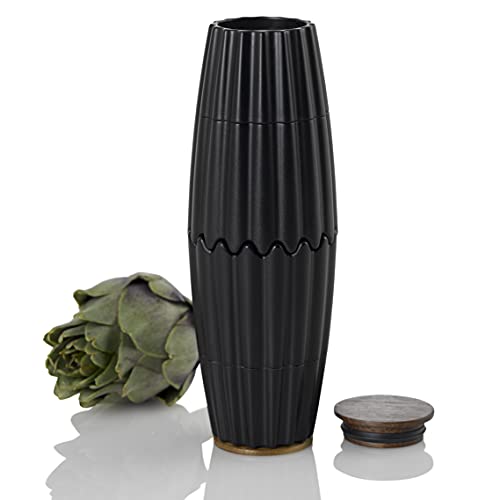 AdHoc MP905 Magnetische Doppelmühle oder 2x kleine Einzelmühle MagTwo, für Pfeffer und Salz, Keramik Mahlwerke, Kunststoff/Bambus