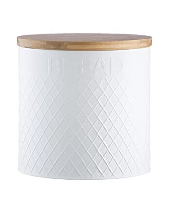 Typhoon weiß geprägt Tee Kaffee Zucker-Set Kanister Brotkasten Brottopf Bread Bin