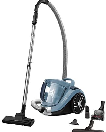 Rowenta RO4871 beutelloser Bodenstaubsauger Compact Power XXL | 550 Watt | 2,5L Staubvolumen | Kompakt & leise | Extreme Saugleistung | geeignet für Tierhaare | Hocheffiziente Bodendüse | Blau/Silber