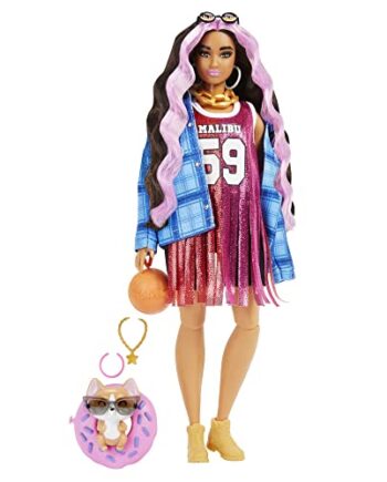 Barbie Extra Lalka #13 Sportowa Sukienka, Wielokolorowy, HDJ46