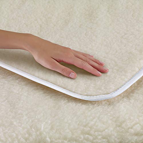 Imetec Adapto Wärmeunterbett, 150 x 80 cm, schnelle Erwärmung, konstante und individuelle Temperatur, 100 Prozent Wolle und Merinowolle, rutschfestes Gewebe, Steuerung mit 6 Temperaturen - obrazek 7