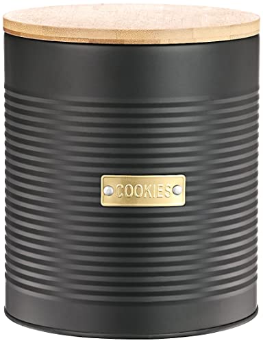 Typhoon OTTO Kollektion, schwarz, 2,6 Liter Keksdose, Stahl, Bambusholz, Silikon - obrazek 4
