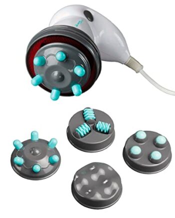 ARDES - ARM240N Professionelles Anti-Cellulite-Massagegerät mit Infrarotheizung für Po und Beine mit 4 austauschbaren Zubehörteilen und Reisetasche