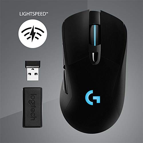 Logitech G703 LIGHTSPEED kabellose Gaming-Maus mit HERO 25K DPI Sensor, Wireless Verbindung, LIGHTSYNC RGB, POWERPLAY-kompatibel, geringes Gewicht von 95g, PC/Mac - Schwarz - obrazek 9