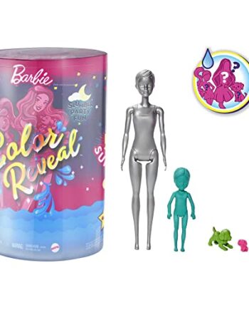 Mattel - Barbie Color Reveal Slumber Party Fun Playset, One Surprise Color Reveal with Each Transaction