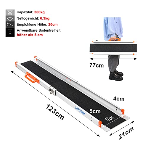 LIEKUMM Antypoślizgowa rampa ułatwiająca załadunek, 120 cm x 21 cm, re - obrazek 8