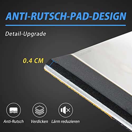 LIEKUMM Rampa progowa 30 x 80 cm, obciążenie do 300 kg, rampa dla wózków inwalidzkich z aluminium, przenośna, antypoślizgowa powierzchnia, nadaje się do drzwi, przejść, bram garażowych - obrazek 4