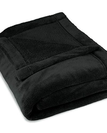 CelinaTex puszysty koc 150 x 200 cm czarny koc sofa ciepły koc miękki