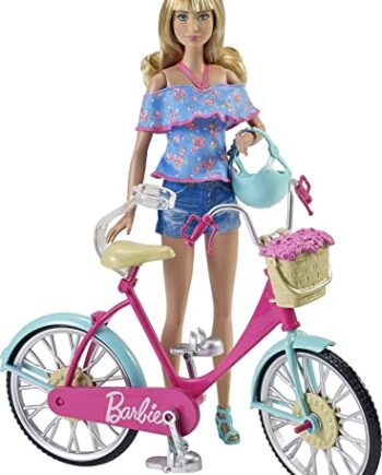 Barbie Rower z koszykiem z kwiatami, DVX55