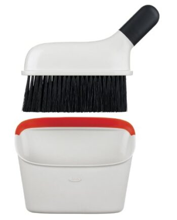 OXO Good Grips Kompaktes Kehrschaufel-Set aus Handfeger und Besen