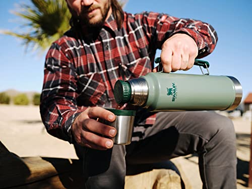 Stanley Classic Legendary Thermosflasche 1L Hammertone Green - Edelstahl Thermoskanne - BPA-frei - Thermos Hält 24 Stunden Heiß - Deckel Fungiert Auch als Trinkbecher - Spülmaschinenfest - obrazek 4