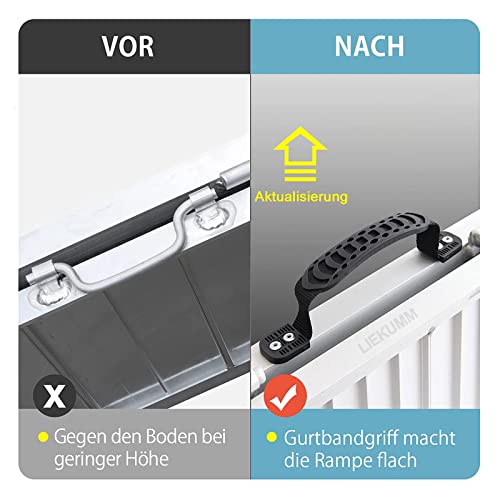 LIEKUMM Rampa progowa 121 x 72 cm, do 300 kg, do domu, na schody, do wózków inwalidzkich - obrazek 3