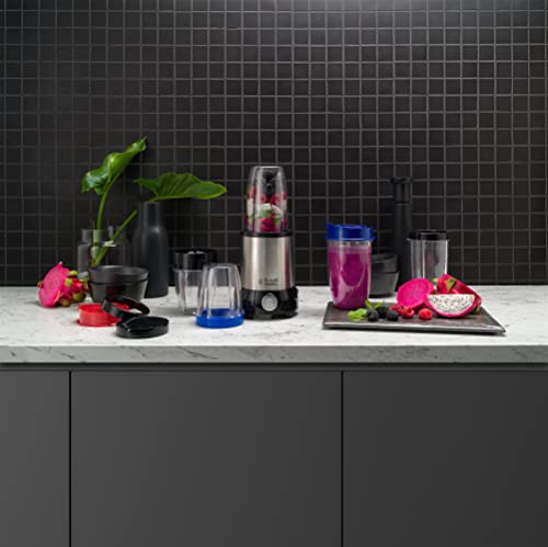 Russell Hobbs Multifunktionsmixer NutriBoost, inkl. 5 BPA-freie und spülmaschinengeeignete Behälter + Deckel, 22.000 U/min, 0.9 PS-Motor, elektrischer Standmixer, Smoothie-Maker 23180-56 - obrazek 3