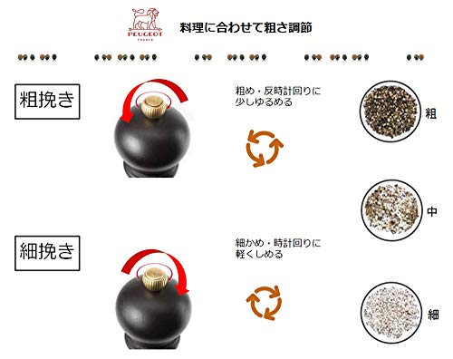 Peugeot 33040 Bistro Chef Salzmühle, Edelstahl, silber, 5 x 5 x 10 cm - obrazek 6