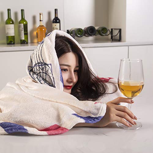 UFOORO Prezenty dla córki na urodziny, narzuta flanelowa z motywem poczty lotniczej, koc, dla osoby chorej, prezent dla córki od taty - obrazek 5