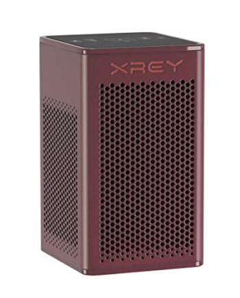 Oczyszczacz powietrza H13 filtr HEPA dla alergików filtruje 99 9% cząstek sierści zwierząt dymu zapachów kurzu 46 m² z trybem uśpienia ultra cichy (ciemnoczerwony)