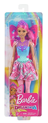 Barbie, Dreamtopia Lalka Wróżka (30 Cm) Z Różowymi Włosami, Skrzydełkami I Tiarą GJJ99 - obrazek 2